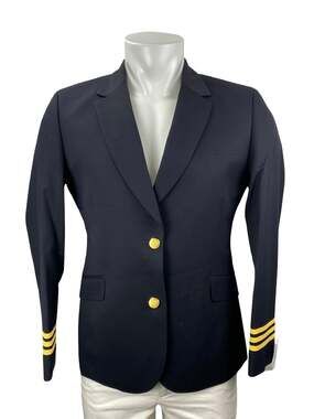 NEW Murphy & Hartelius Men's Black Wool Pilot Uniform Blazer Coat Jacket Size 8A